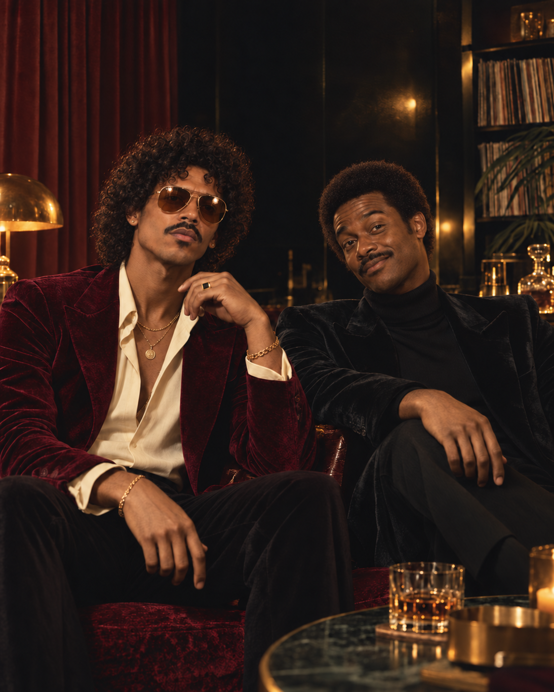 Delroy and Jerome of Velvet Game in an after-hours listening lounge